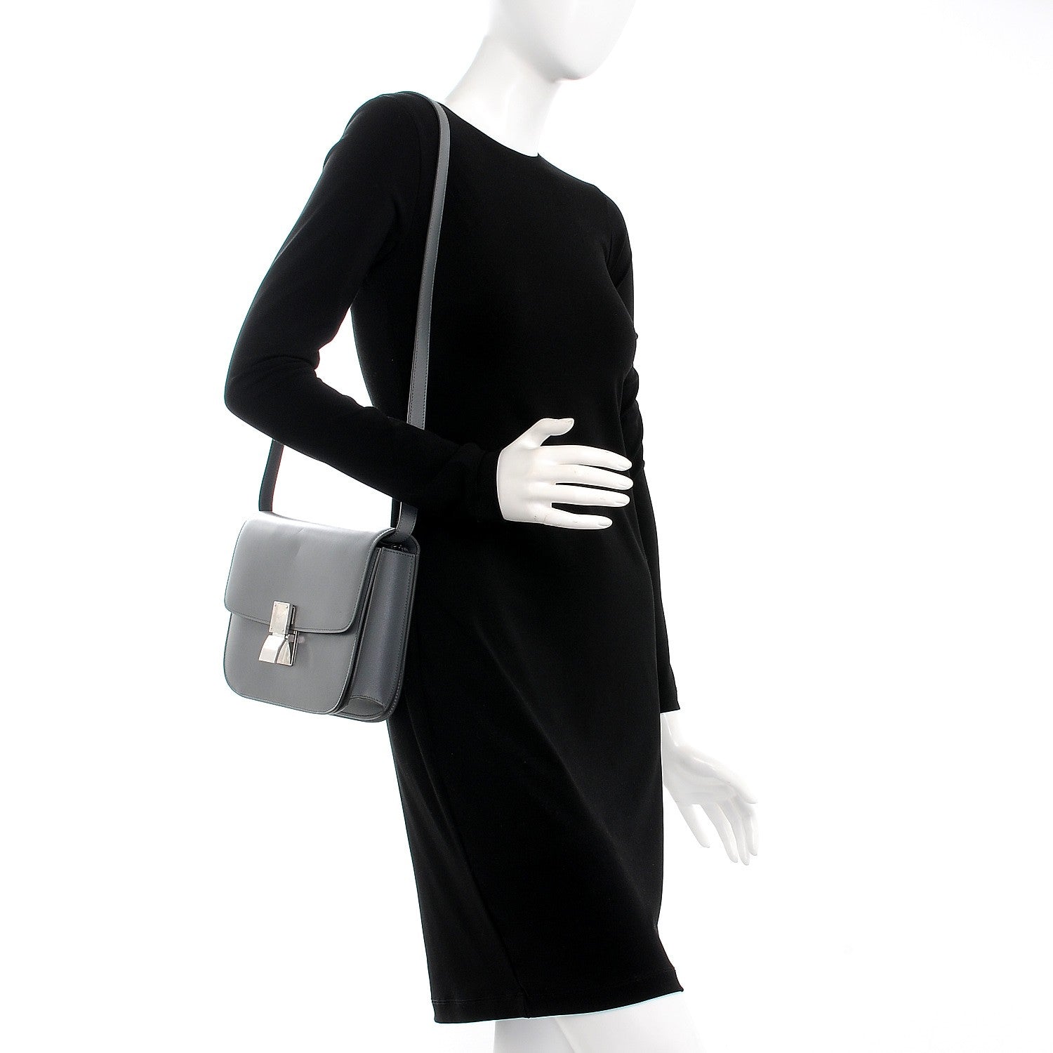 Celine Box Calfskin Medium Classic Box Flap Bag Kohl 2 of 7