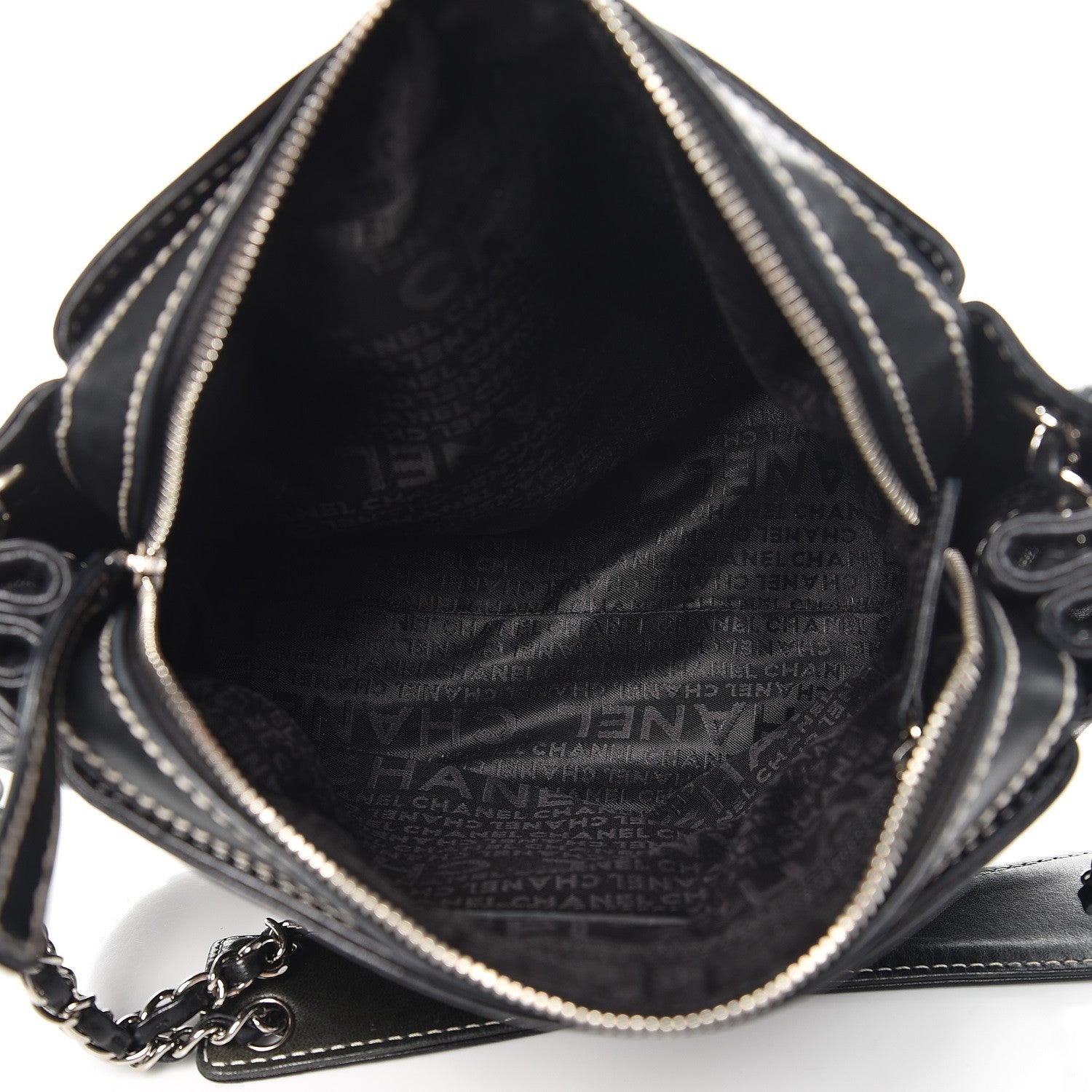 Chanel Lambskin Lax Accordion Hobo Black 5 of 7