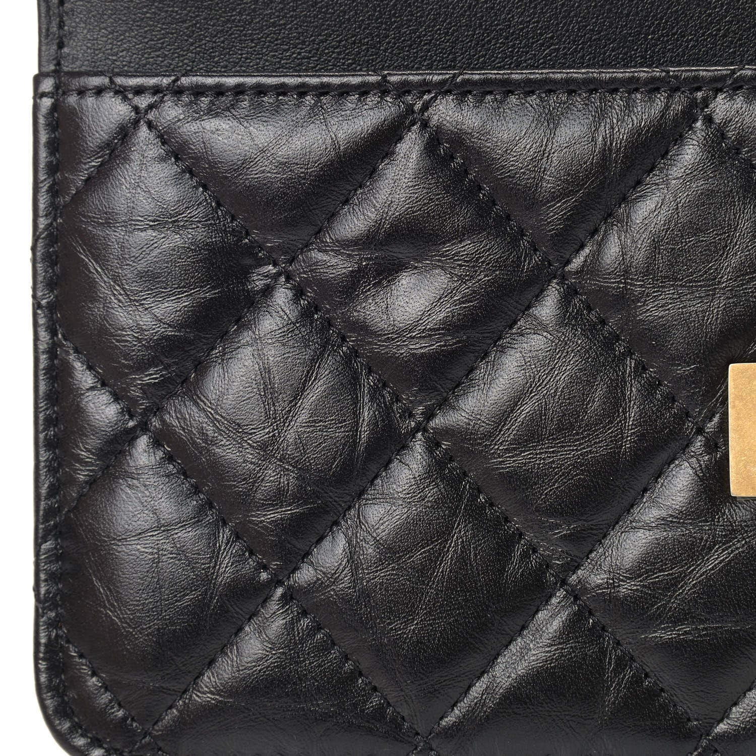 Chanel Aged Calfskin Quilted Reissue Wallet On Chain WOC Black 11 of 11