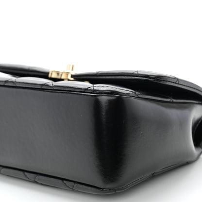Chanel Shiny Lambskin Quilted Coco Trip Flap Bag Black 10 of 11