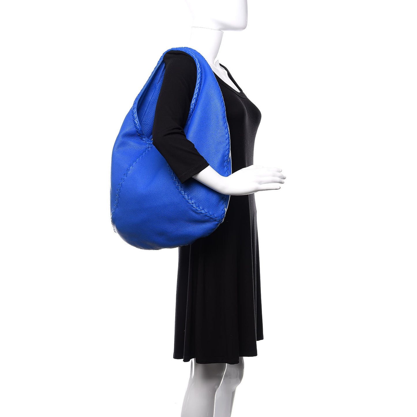 Cervo Deerskin Large Hobo Signal Blue