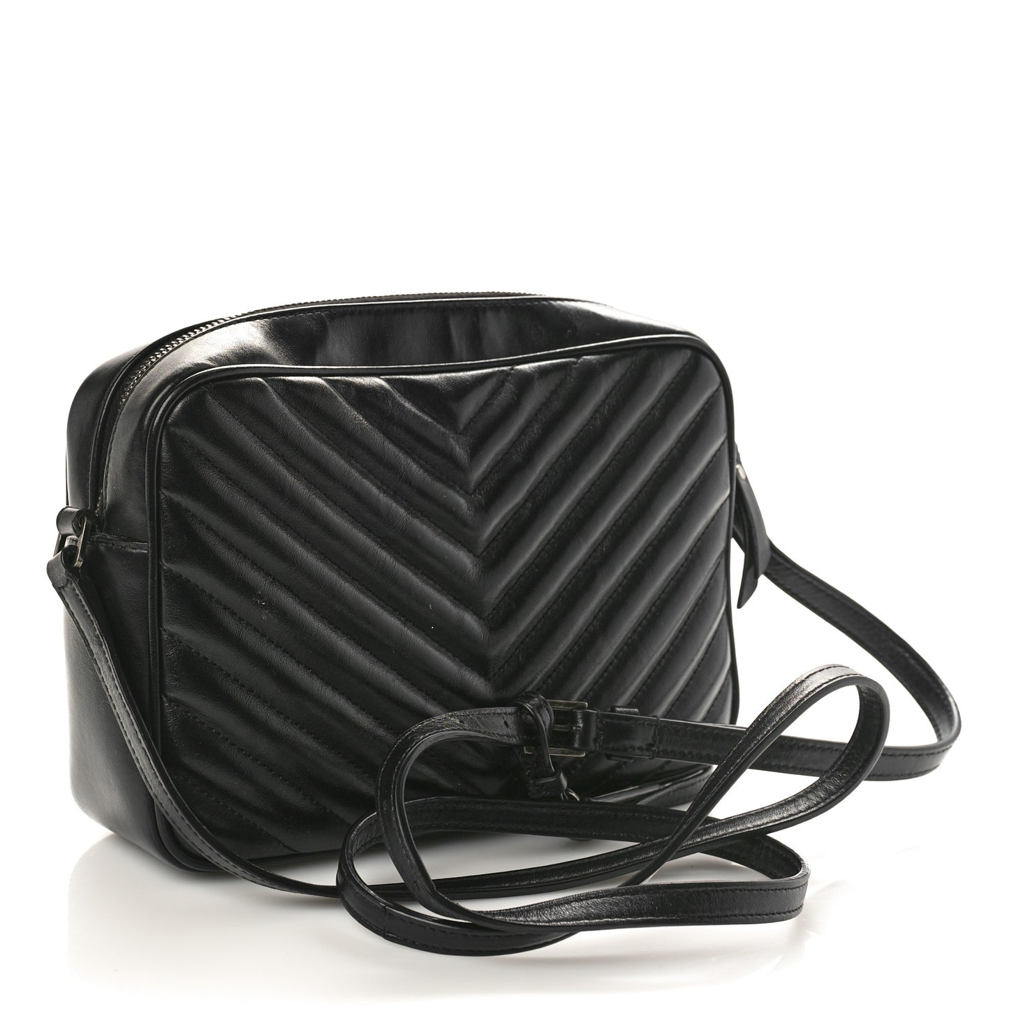 Calfskin Matelasse Monogram Lou Camera Bag Black
