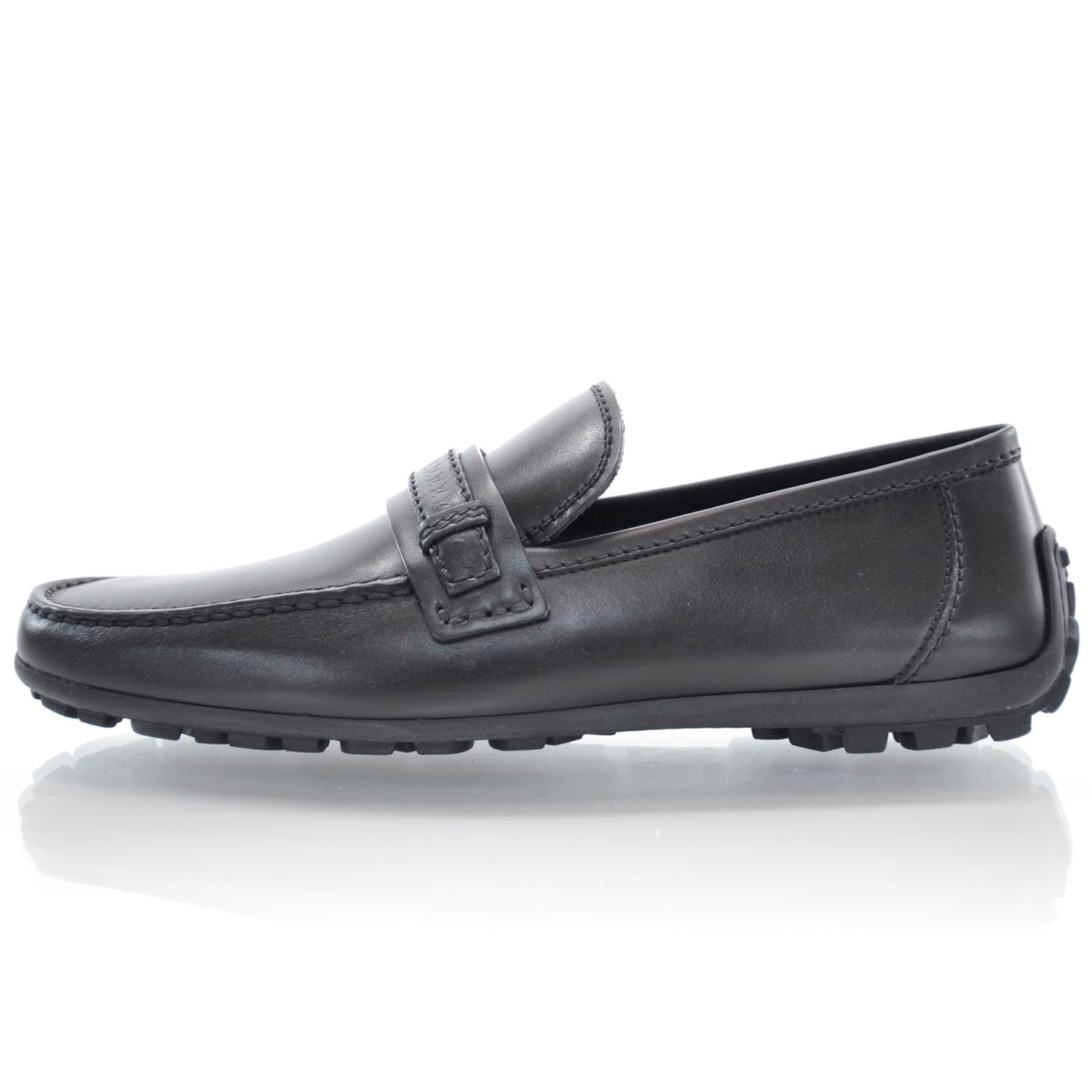 Louis Vuitton Leather Loafers Shoes 7 Black 2 of 7