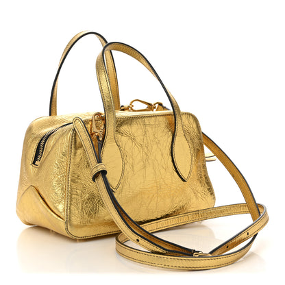 Khaite Metallic Calfskin Small Maeve Bag Gold 3 of 10