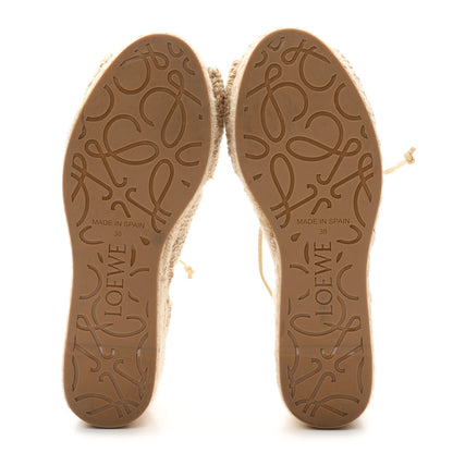 Loewe Raffia Paula's Ibiza Strappy Solar Espadrille Sandals 38 Natural 6 of 9
