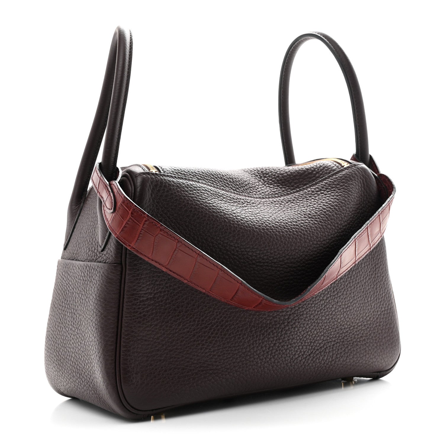 Hermes Taurillon Clemence Matte Niloticus Crocodile Touch Lindy 26