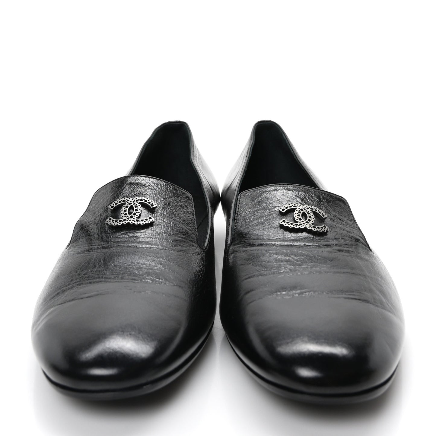 Lambskin CC Loafers 41 Black