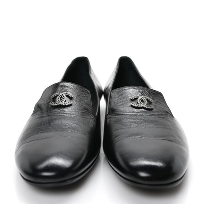 Chanel Lambskin CC Loafers 41 Black 5 of 19