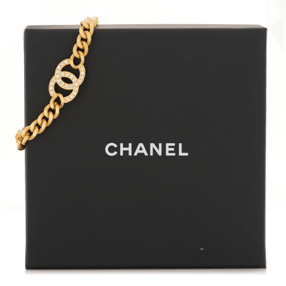 Chanel Crystal CC Chain Link Bracelet Gold 5 of 5