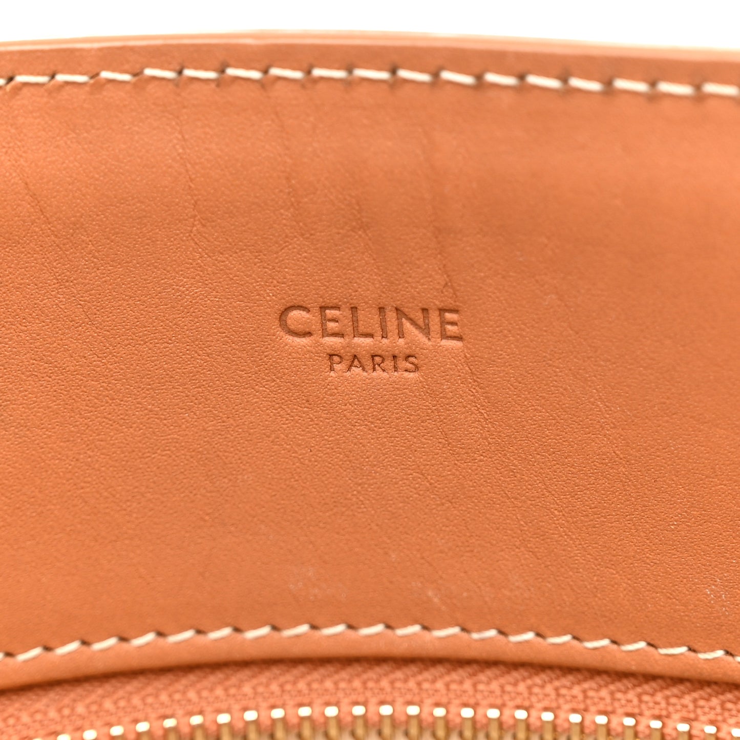 Canvas Calfskin Logo Print Vertical Cabas Natural Tan