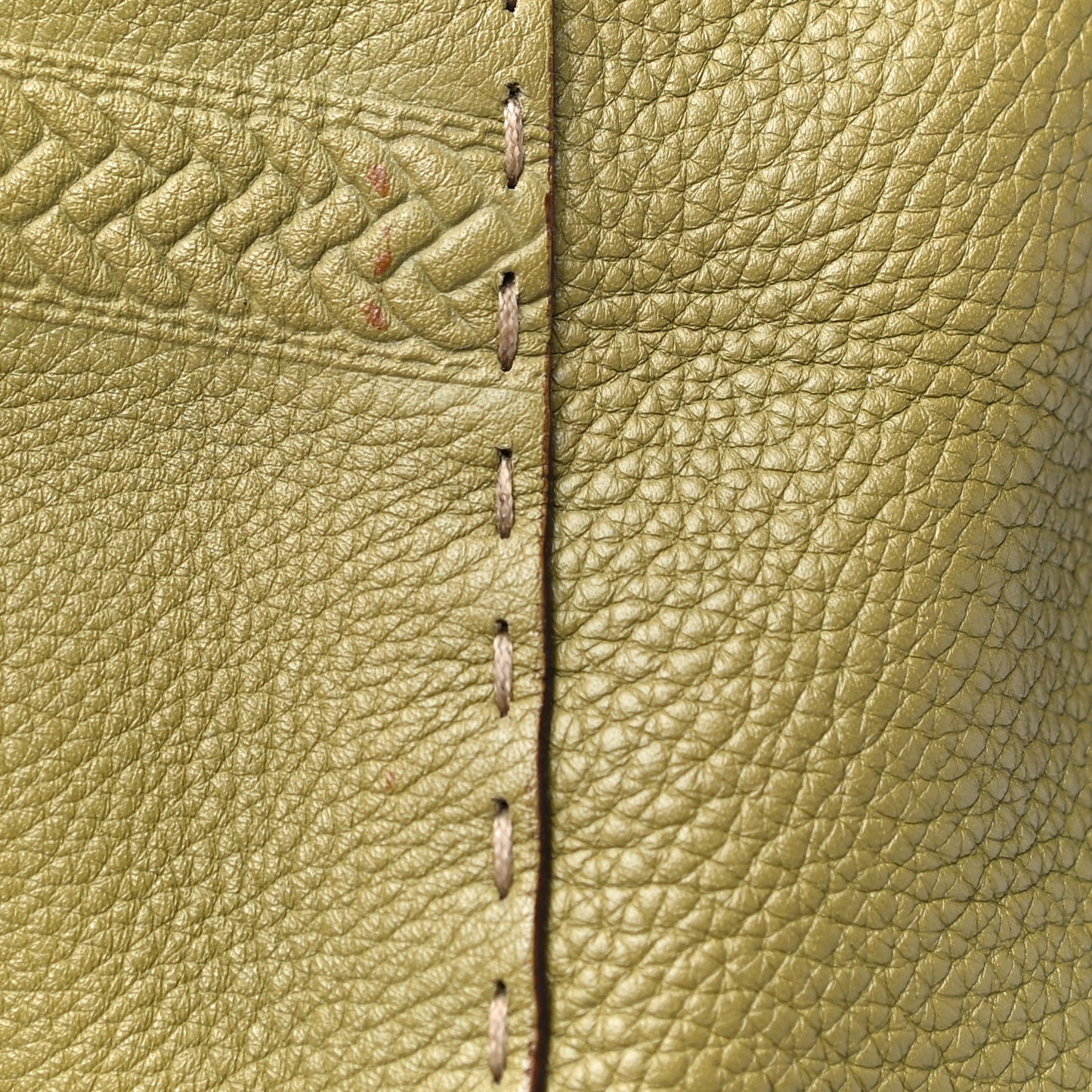 Calfskin Romano Selleria Villa Borghese Tote Green