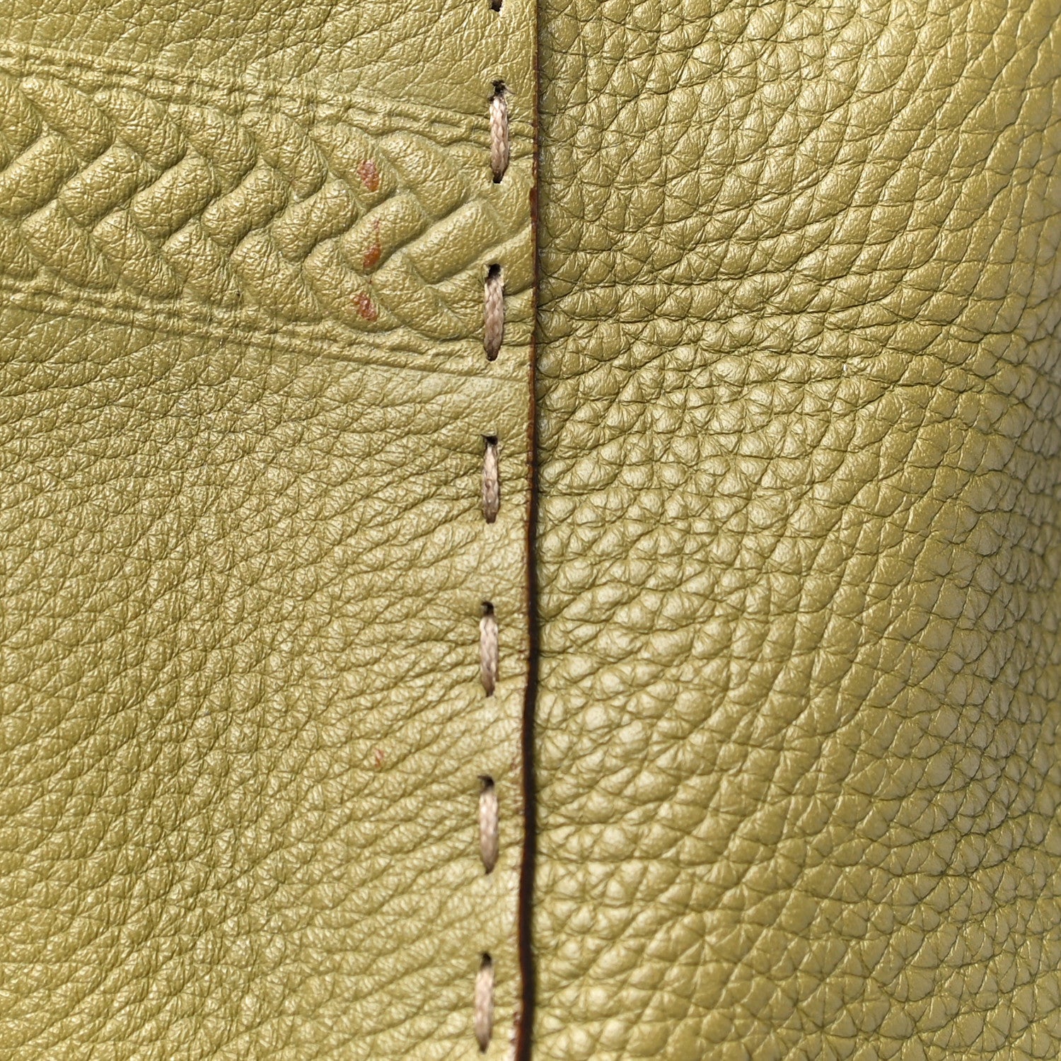 Fendi Calfskin Romano Selleria Villa Borghese Tote Green 10 of 18