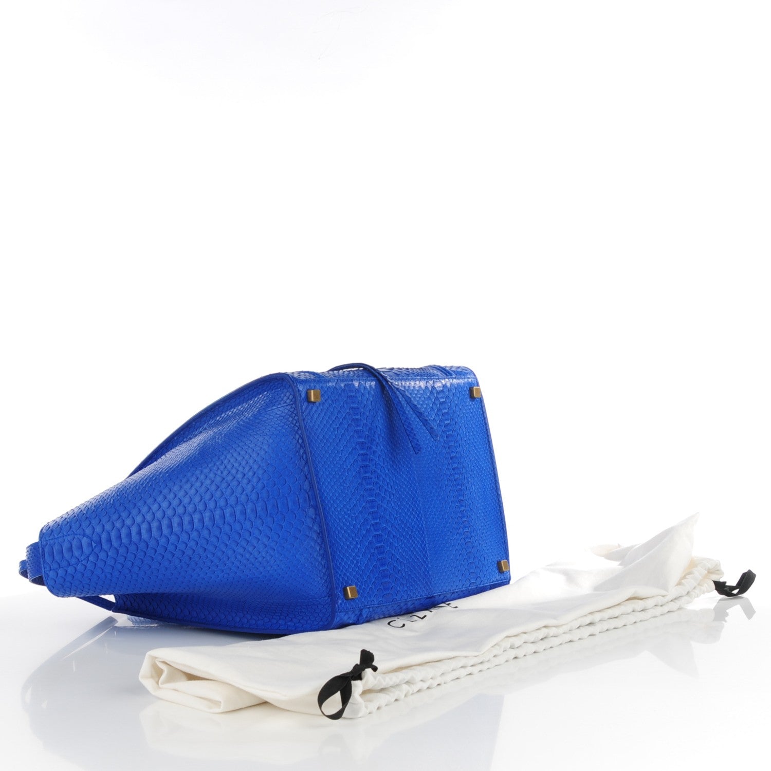 Celine Python Medium Phantom Luggage Bright Blue 4 of 7