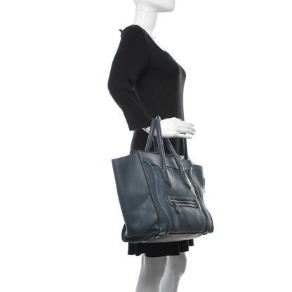 Celine Drummed Calfskin Mini Luggage Orage 2 of 17
