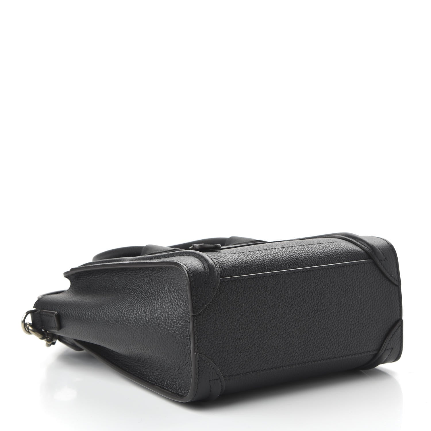 Celine Drummed Calfskin Nano Luggage Black 4 of 9