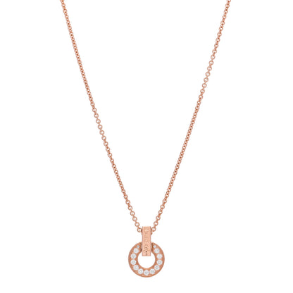 Bulgari 18K Rose Gold Diamond BVLGARI BVLGARI Open Work Pendant Necklace 1 of 7