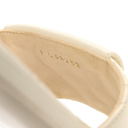 Chanel Lambskin Quilted CC Turnlock Sandals 38.5 Ivory 9 of 10