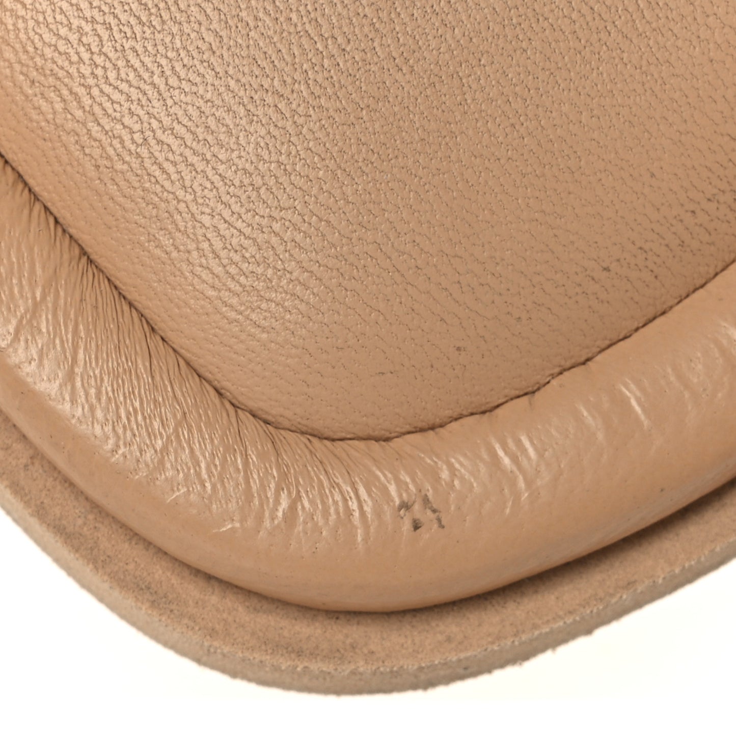 Lambskin Padded Pool Thong Sandals 40 Beige