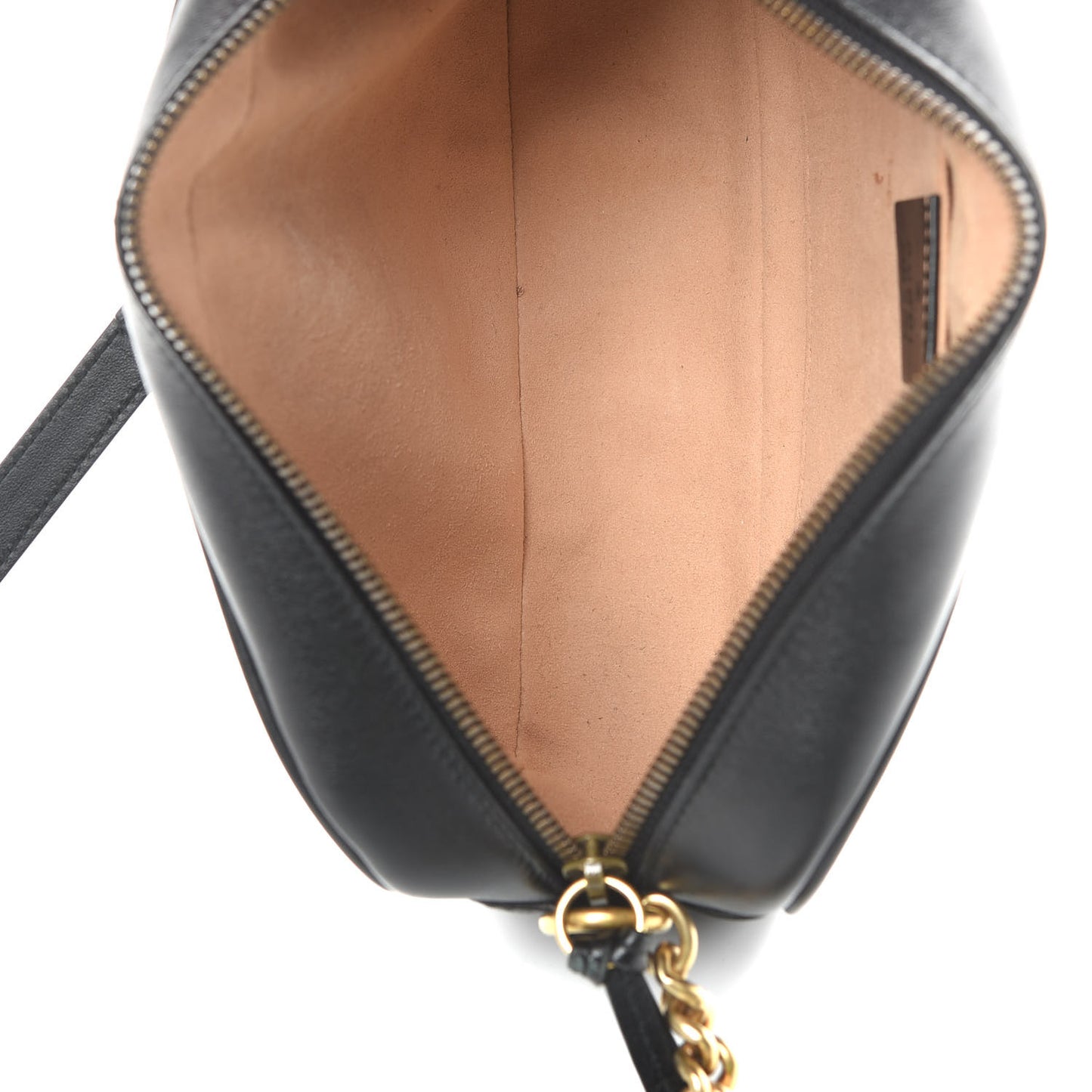 Calfskin Matelasse Small GG Marmont Chain Shoulder Bag Black