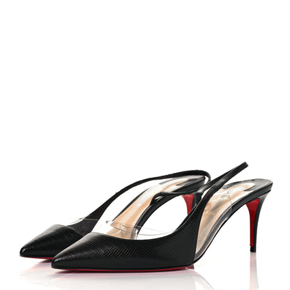 Christian Louboutin Calf Zarli PVC Optisexy 70 Pumps 38.5 Black 3 of 9