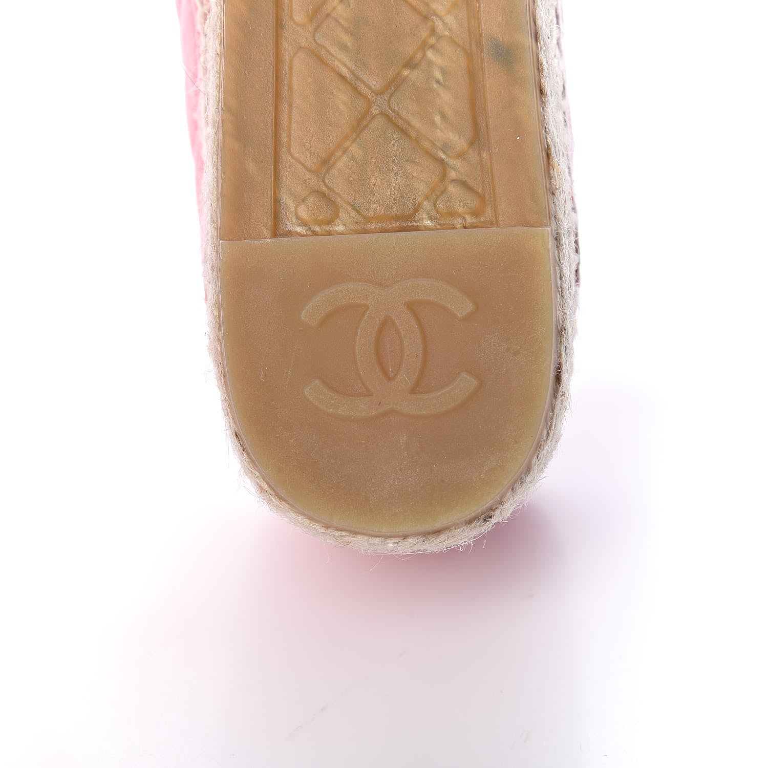 Chanel Lambskin Quilted CC Chain Espadrilles 36 Pink Red 8 of 12