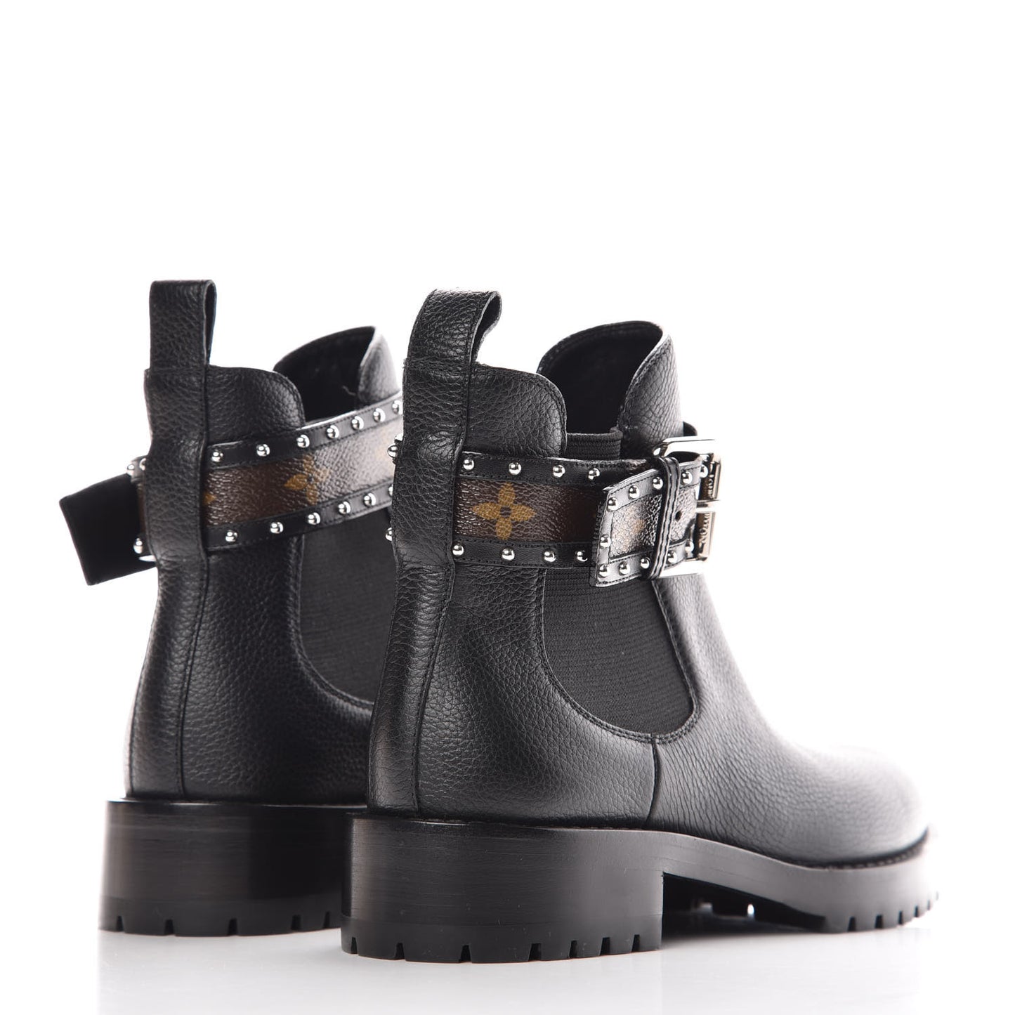Grained Calfskin Monogram Discovery Flat Ankle Boots 37