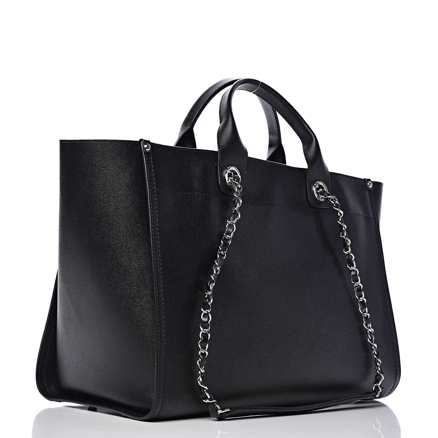 Chanel Caviar Medium Studded Deauville Tote Black 3 of 11