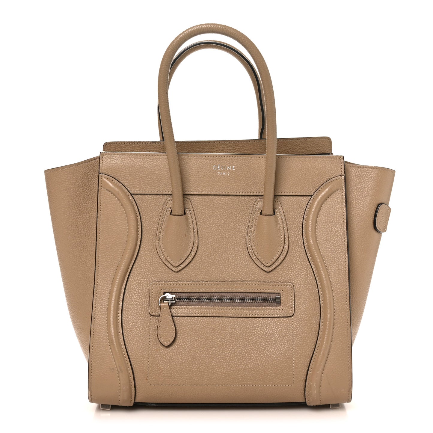 Drummed Calfskin Micro Luggage Dune