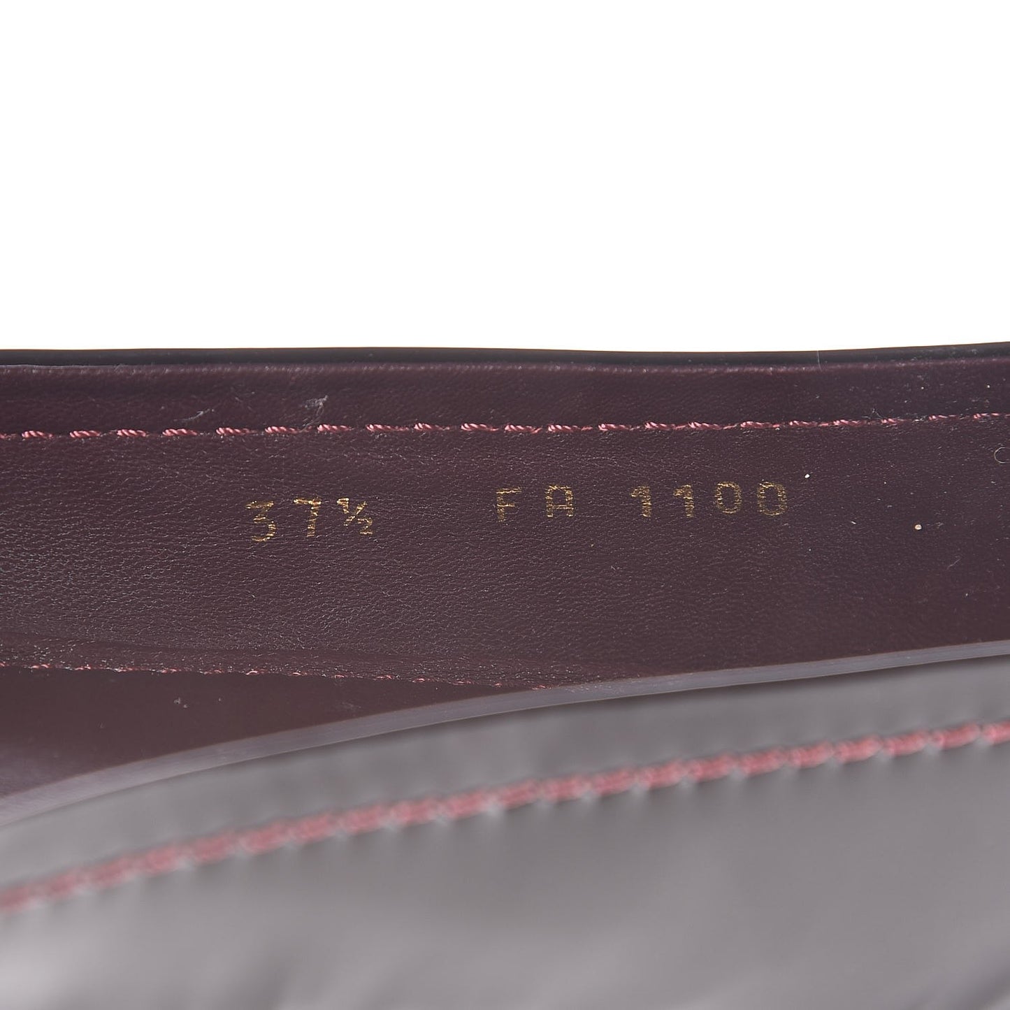 Patent Oxford Ballerina Flats 37.5 Amarante