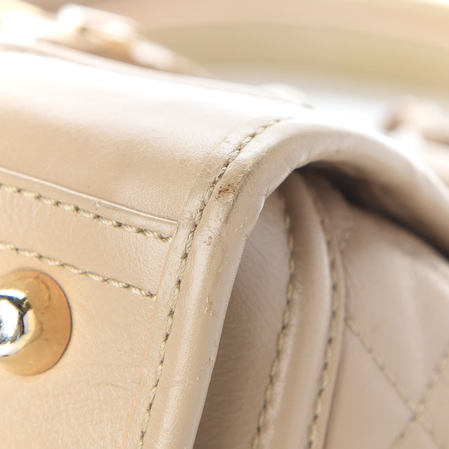 Burberry Quilted Calfskin Mini Manor Tote Beige 11 of 12