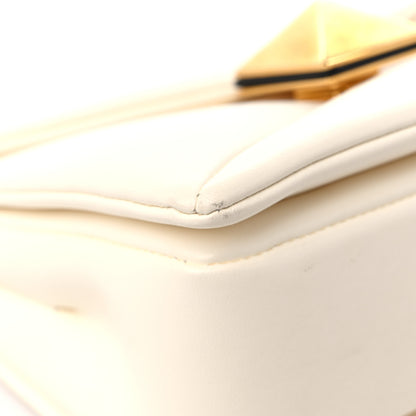 Valentino Garavani Nappa One Stud Chain Clutch Ivory 7 of 12