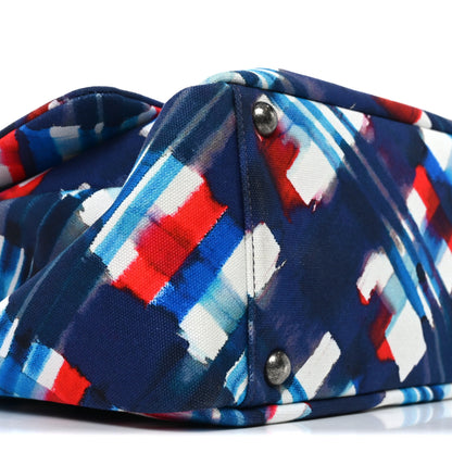 Chanel Canvas Airline Printed XXL Travel Flap Bag Blue Red White 9 of 10