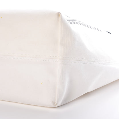 Versace Canvas Logo Tote Black White 9 of 10