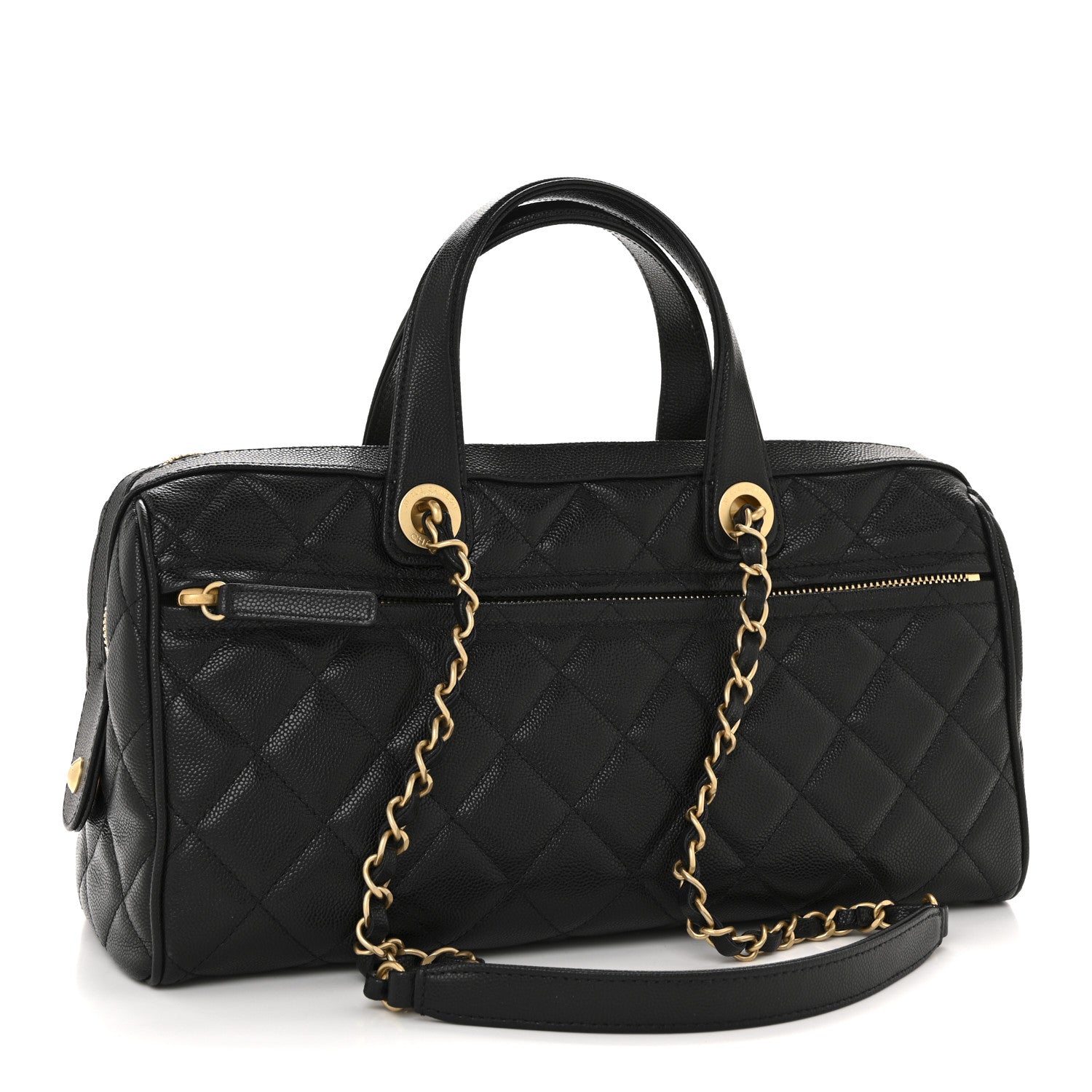Chanel Caviar Quilted Large Bowling Bag Black 3 of 11