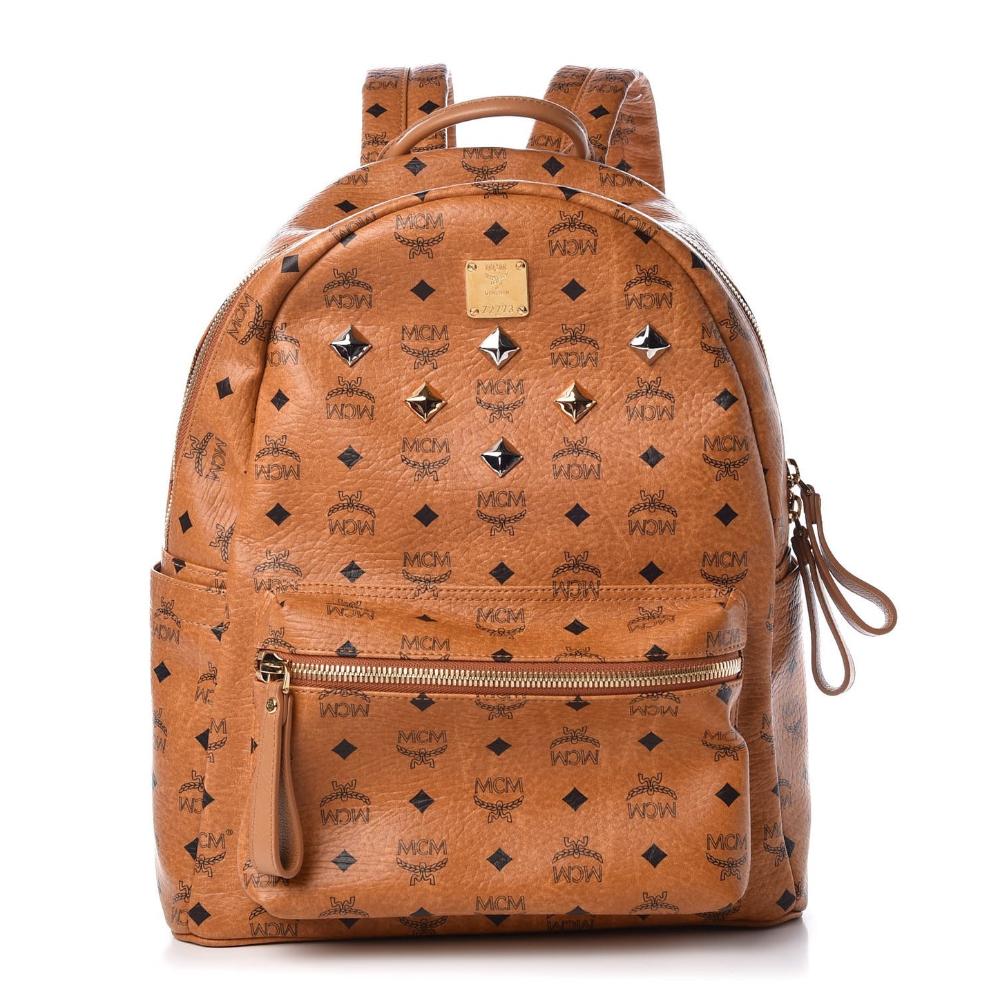Visetos Medium Sprinkle Stud Stark Backpack Cognac