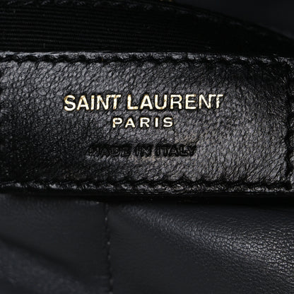 Saint Laurent Lambskin Quilted Small Loulou Puffer Monogram Chain Satchel Storm 6 of 10