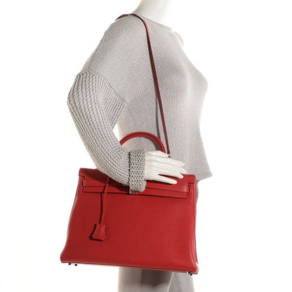 Hermes Togo Kelly Retourne 35 Rouge Casaque 4 of 28