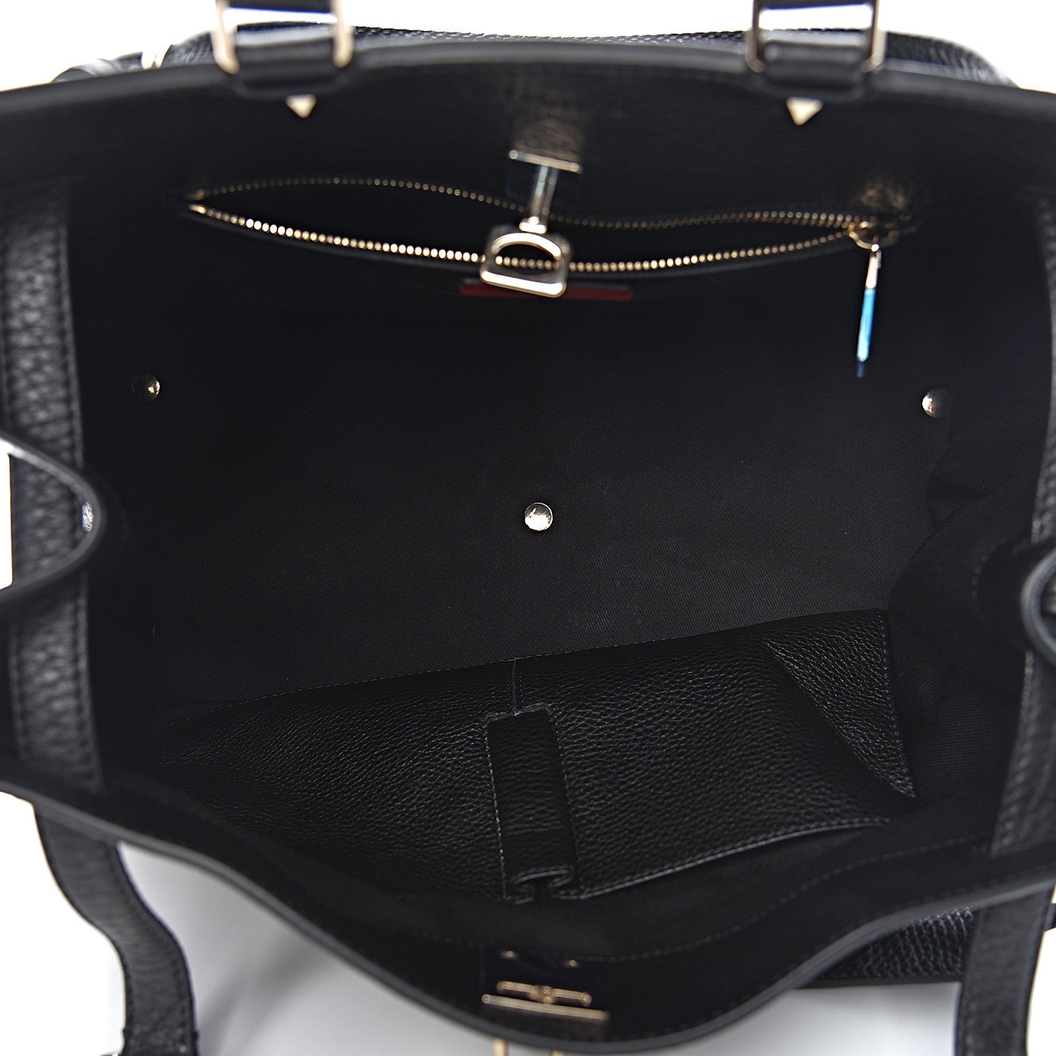 Valentino Garavani Pebbled Calfskin Large JoyLock Satchel Black 6 of 12