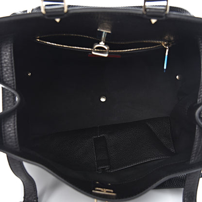 Valentino Garavani Pebbled Calfskin Large JoyLock Satchel Black 6 of 12