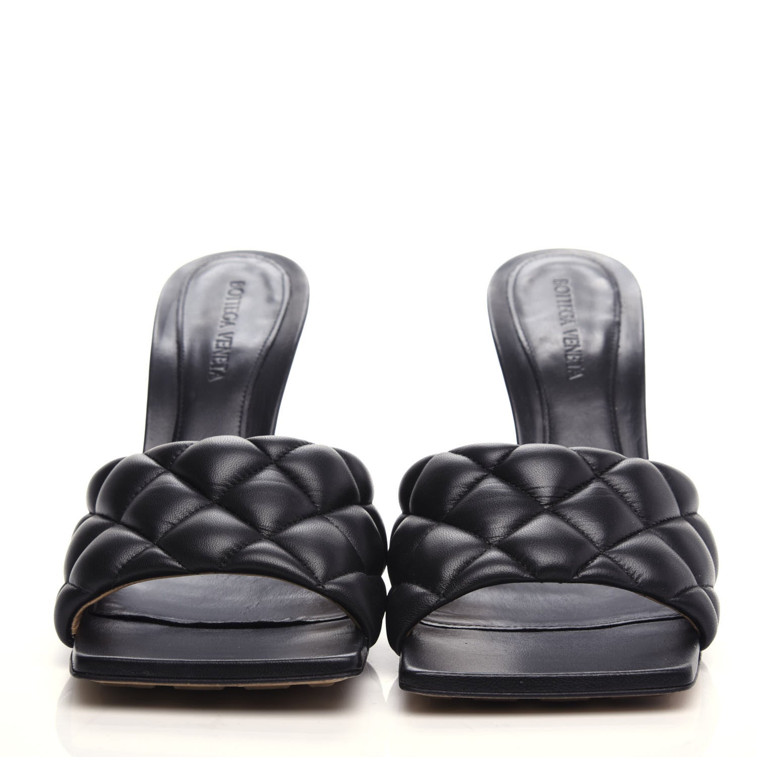 Bottega Veneta Nappa Matelasse Padded Mule Sandals 39.5 Black 2 of 11