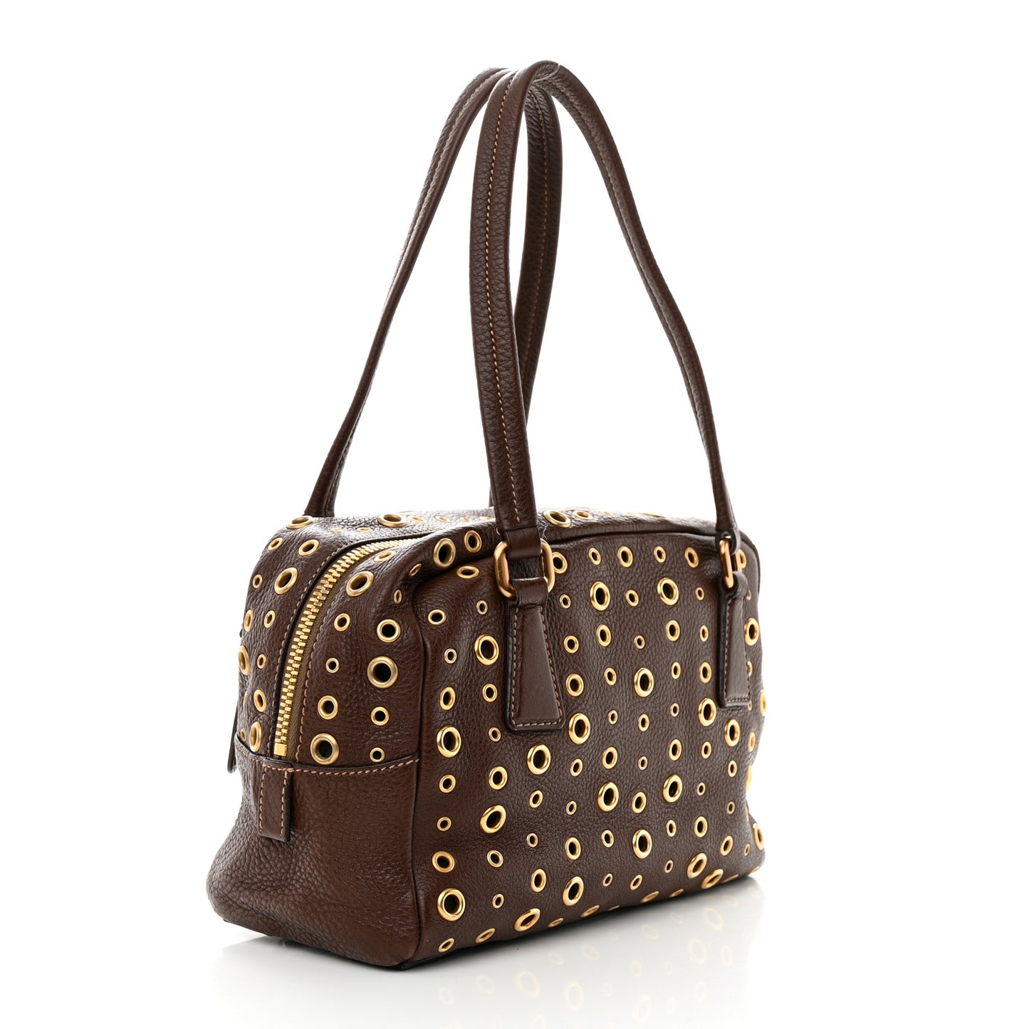 Vitello Daino Grommet Satchel Bruciato