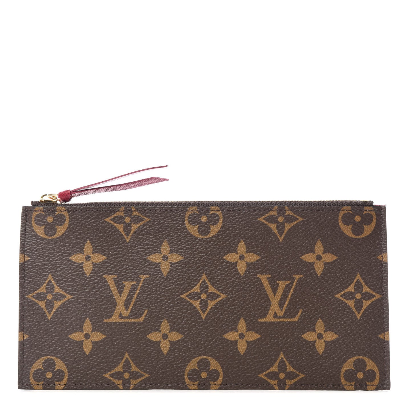 Monogram Felicie Chain Wallet Zippered Insert Fuchsia