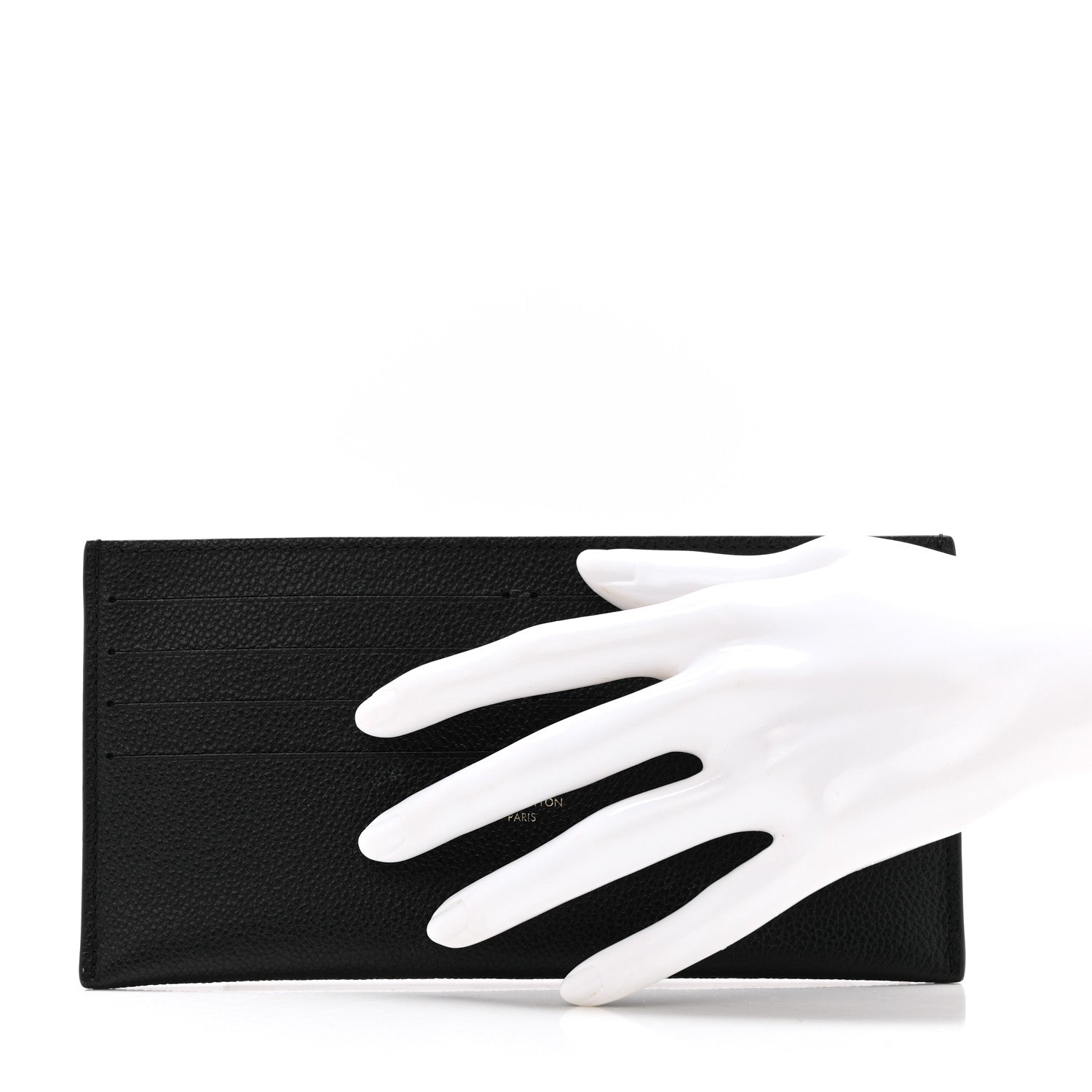Louis Vuitton Calfskin Felicie Chain Wallet Card Holder Insert Black 2 of 7