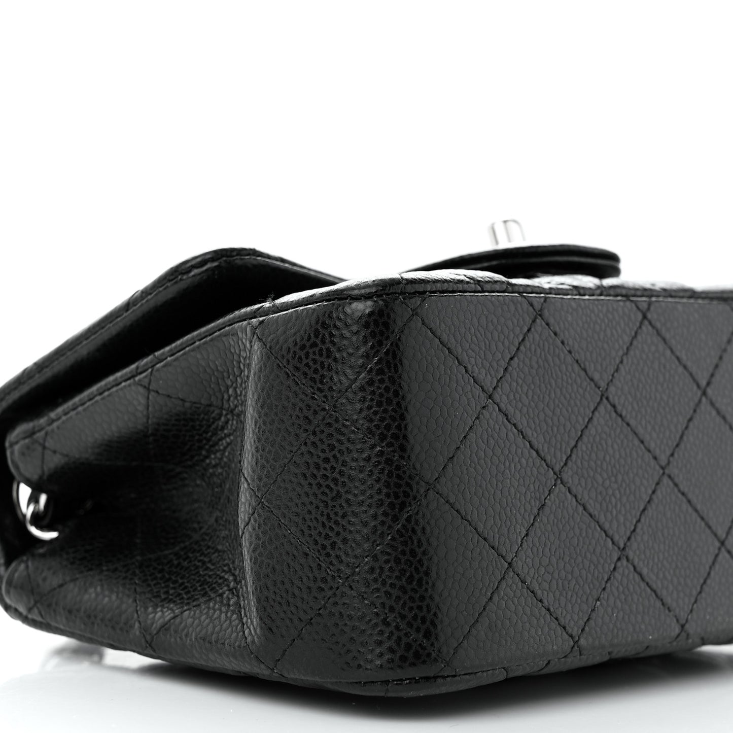 Caviar Quilted Mini Square Flap Black