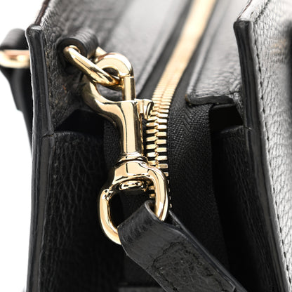 Gucci Pebbled Calfskin Medium Soho Top Handle Satchel Black 11 of 14