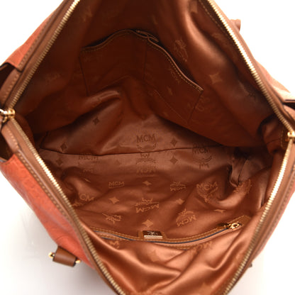 MCM Visetos Crocodile Embossed Tote Cognac 5 of 8