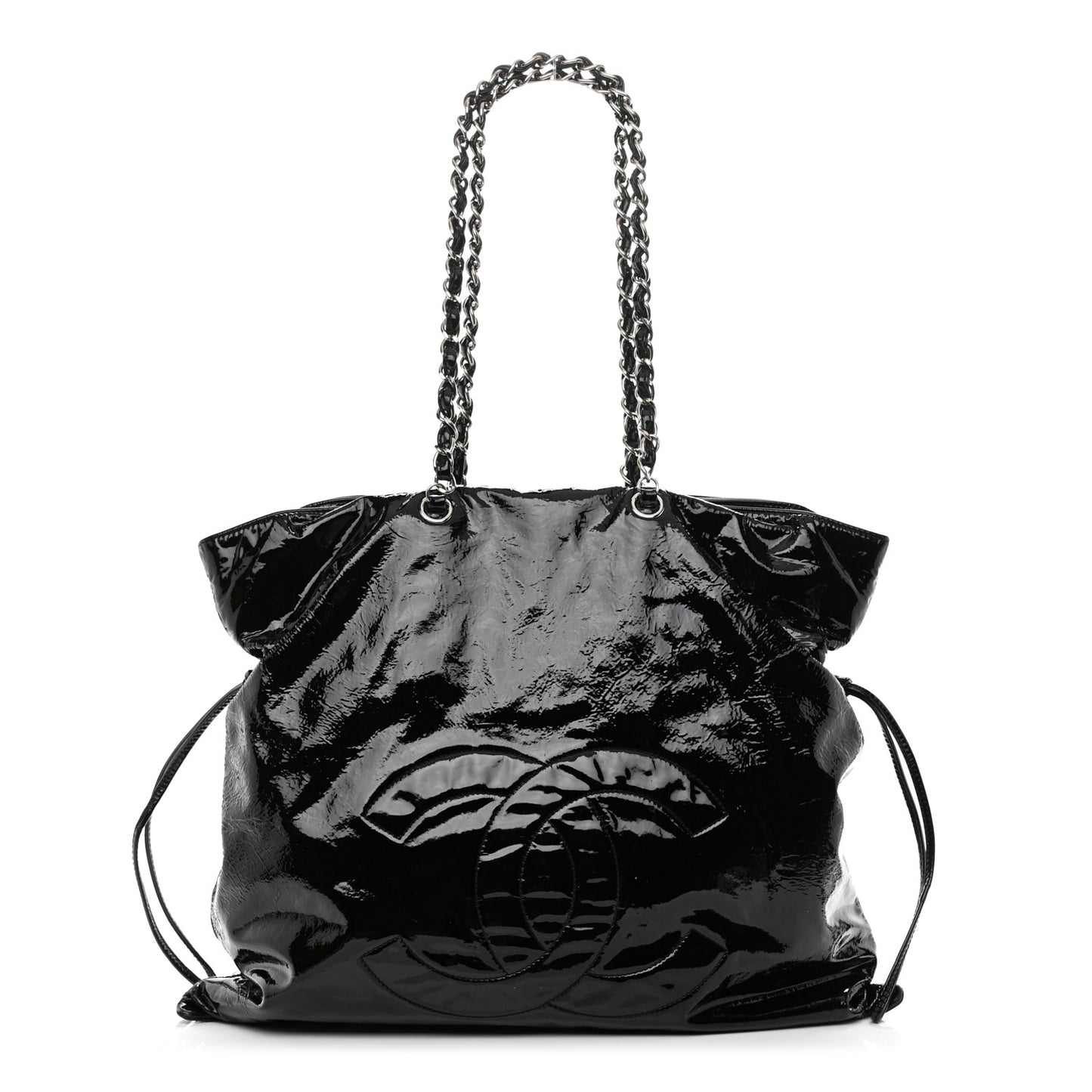 Patent Bonbons Shopper Tote Black