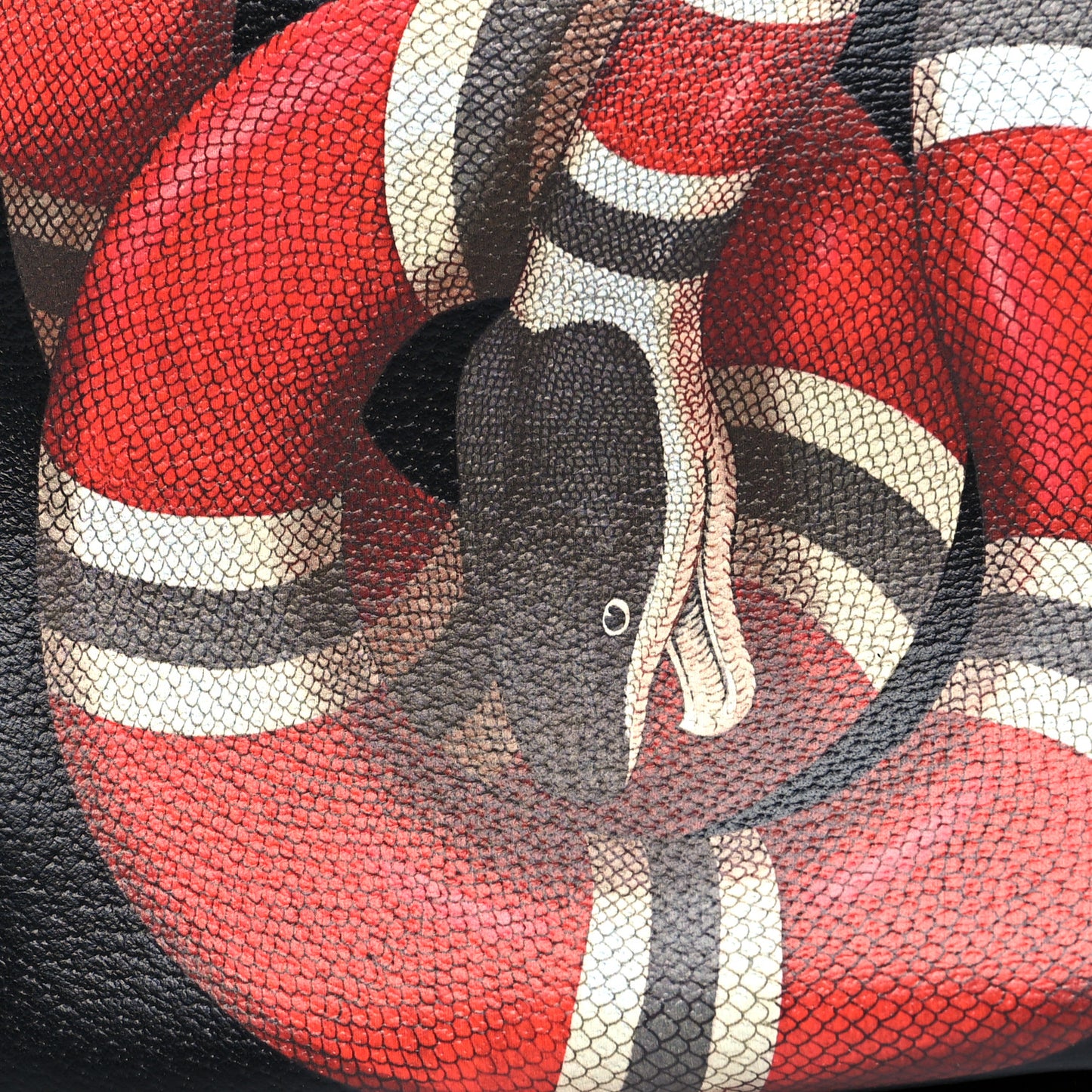 Calfskin Kingsnake Print Duffle Black