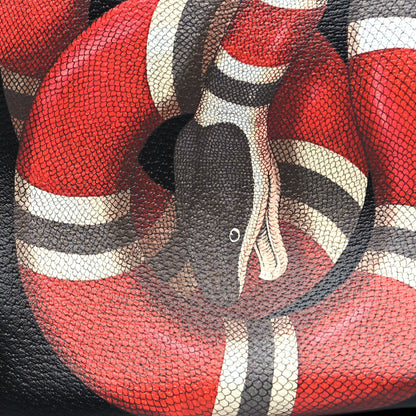 Gucci Calfskin Kingsnake Print Duffle Black 9 of 11