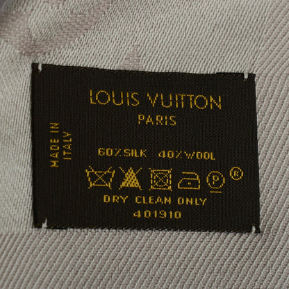 Louis Vuitton Silk Wool Monogram Shawl Beige 5 of 5